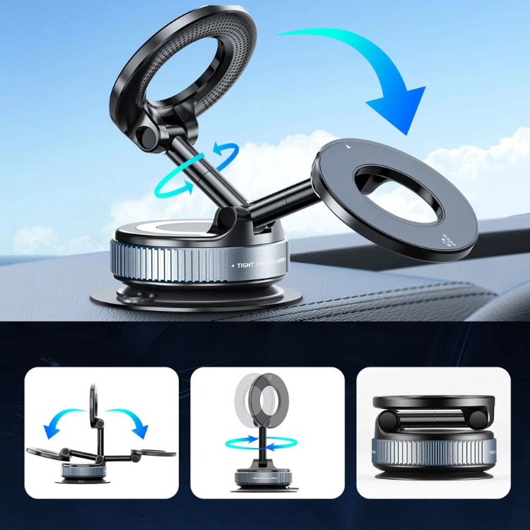 Suporte Magnético Turbo com Fixação a Vácuo + Brinde Exclusivo