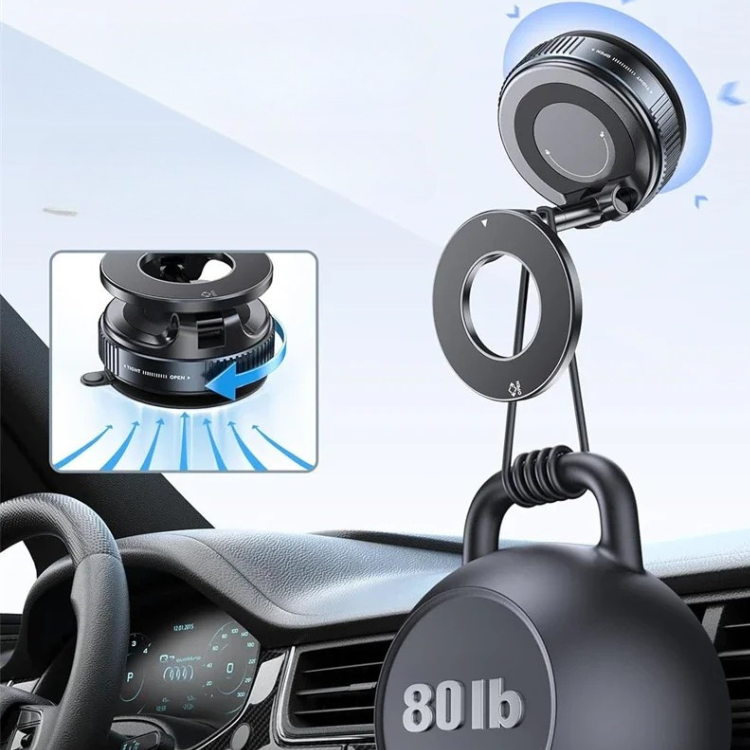 Suporte Magnético Turbo com Fixação a Vácuo + Brinde Exclusivo