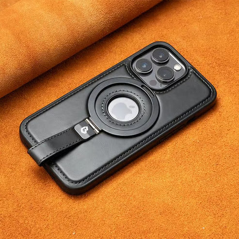 Case iPhone em couro com cordão e carregamento MagSafe