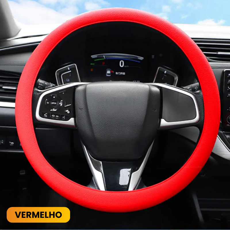Capa de Volante Antiderrapante Texturizada Premium