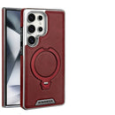 Capa em Couro Samsung com Suporte Girtatório MagSafe