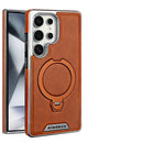 Capa em Couro Samsung com Suporte Girtatório MagSafe