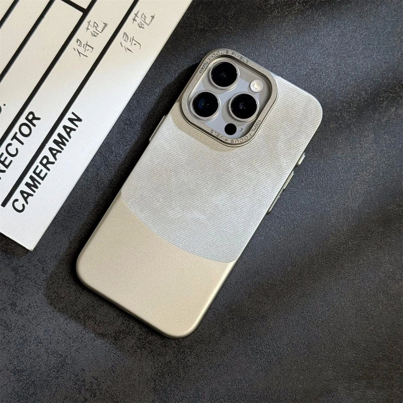 Case iPhone Minimalista em Tecido Flanelado