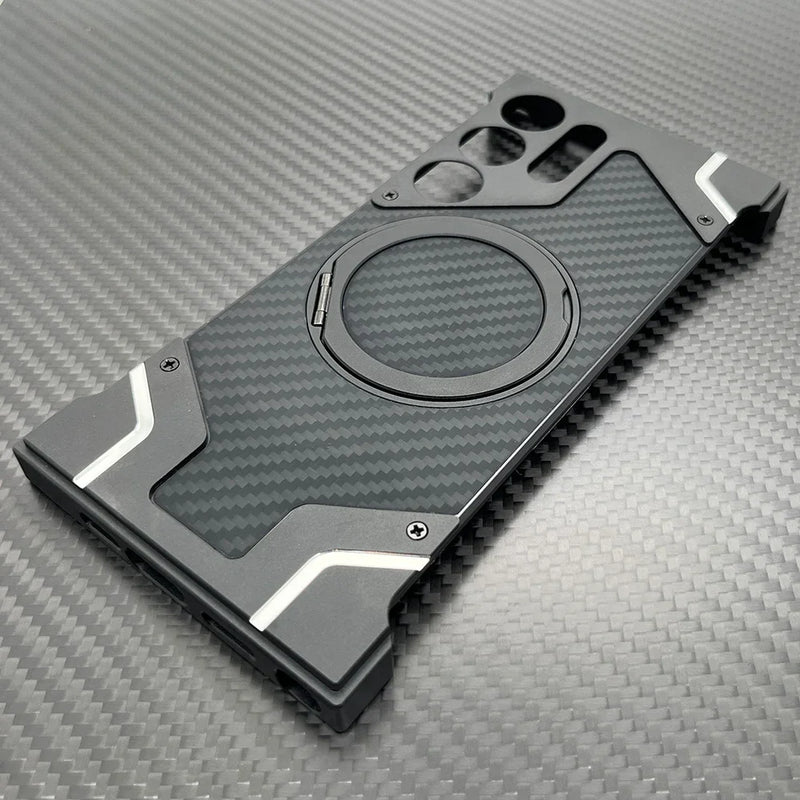 Case Super Premium Samsung em fibra de carbono com MagSafe
