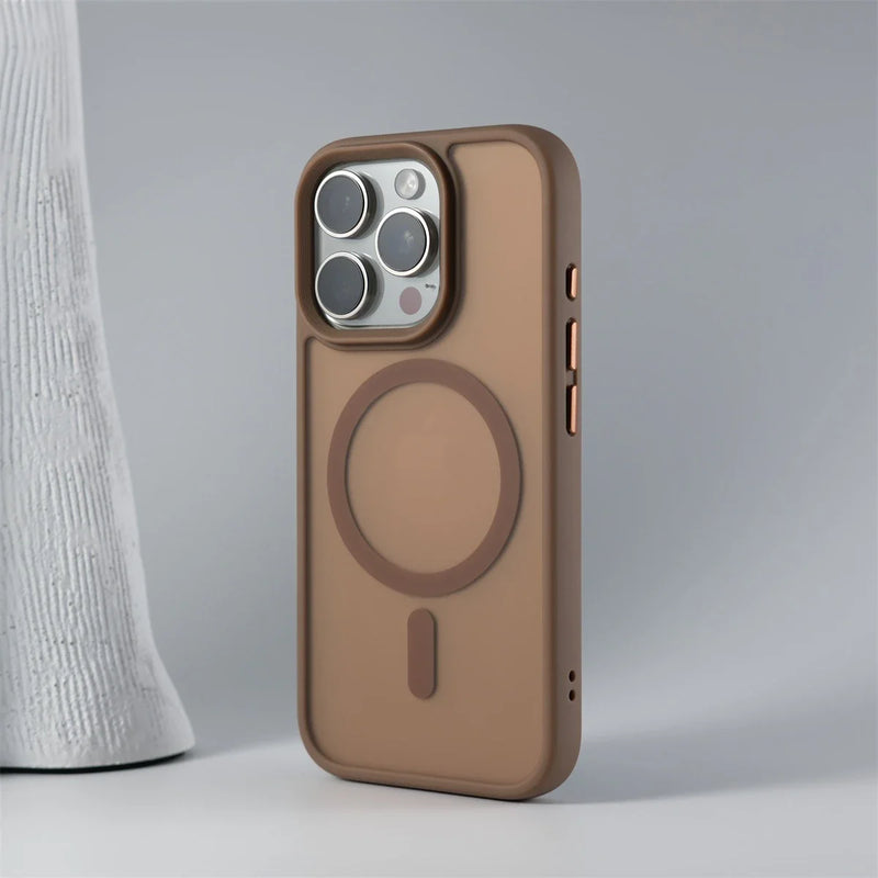 Case iPhone Efeito Matte Minimalista com Carregamento MagSafe
