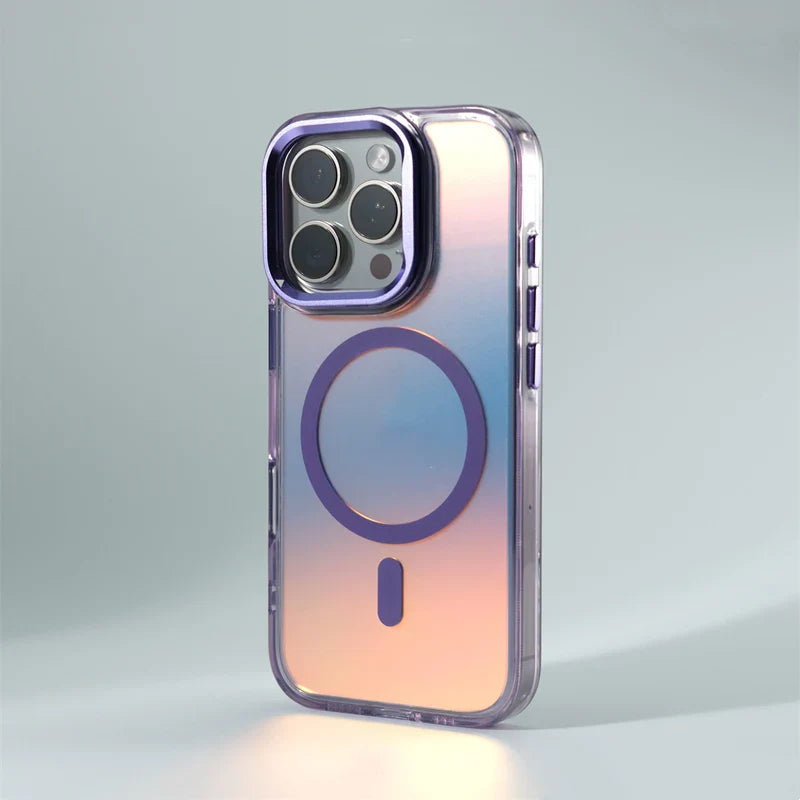 Case iPhone Transparente Nano Glow com carregamento MagSafe
