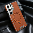 Capa em Couro Samsung com Suporte Girtatório MagSafe