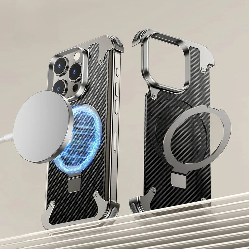 Case IPhone feita em carbono com carregamento MagSafe