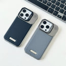 Case iPhone em Metal com revertimento em Couro e Carregamento MagSafe