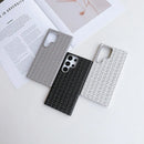 Case Samsung em Couro Xadrez Minmalista