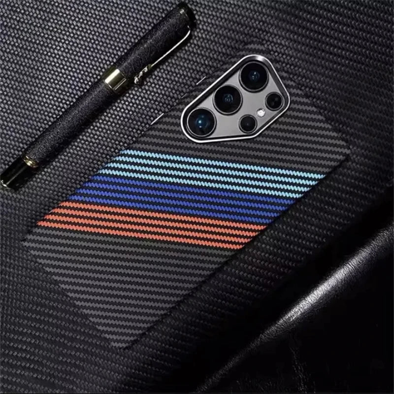 Case Samsung em Fibra de Carbono Texturizada MagSafe