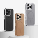 Case iPhone Minimalista em Couro e Proteção Anti-Impacto MagSafe