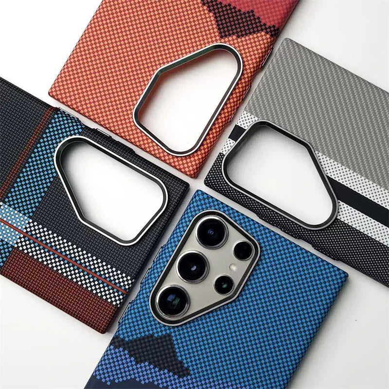 Case Samsung em Fibra de Carbono Texturizada MagSafe