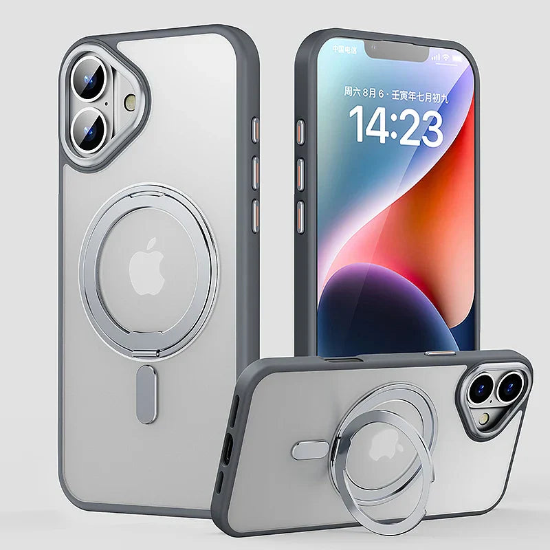 Case iPhone minimalista com suporte 360º e MagSafe