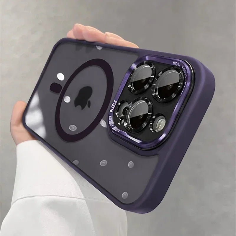 Case iPhone com Proteção de Lentes e Tela com carregamento MagSafe