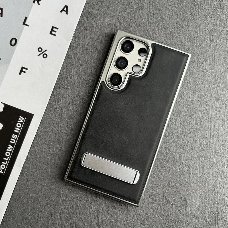 Case Samsung em Couro Genuíno com Suporte Dobrável