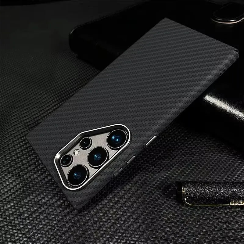 Case Samsung em Fibra de Carbono Texturizada MagSafe