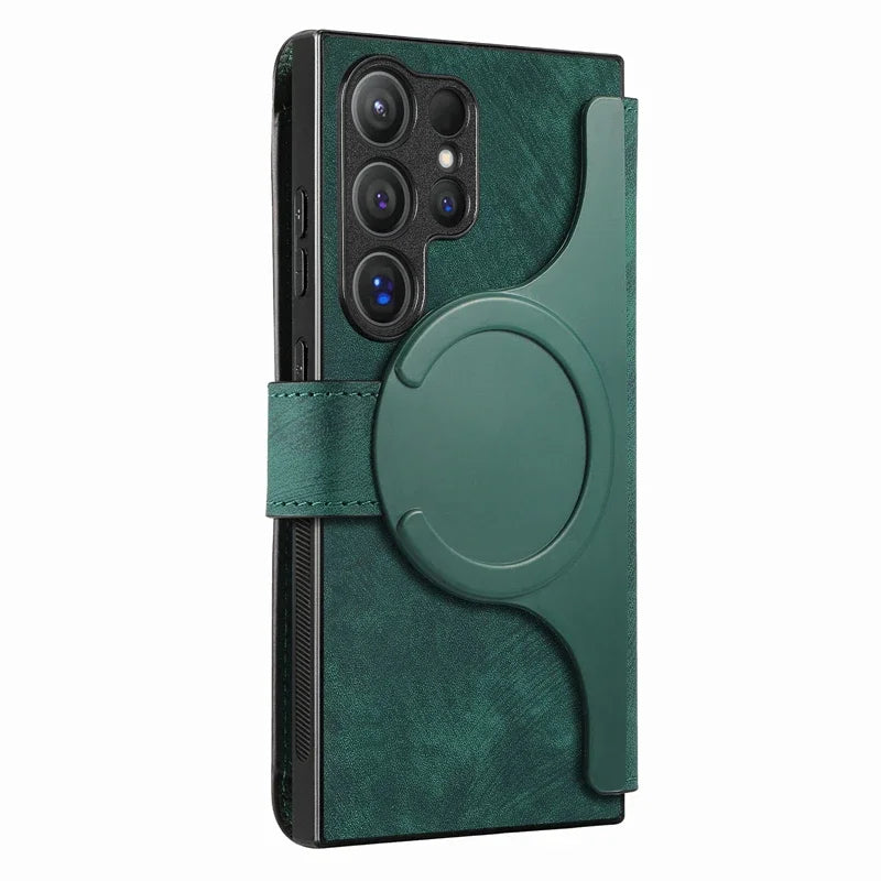 Case Samsung com Suporte de slot para cartão de carteira magnética