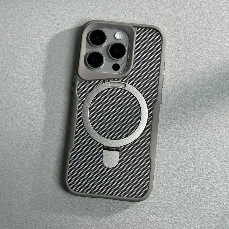 Case iPhone Nano Carbono Minimalista e carregamento MagSafe