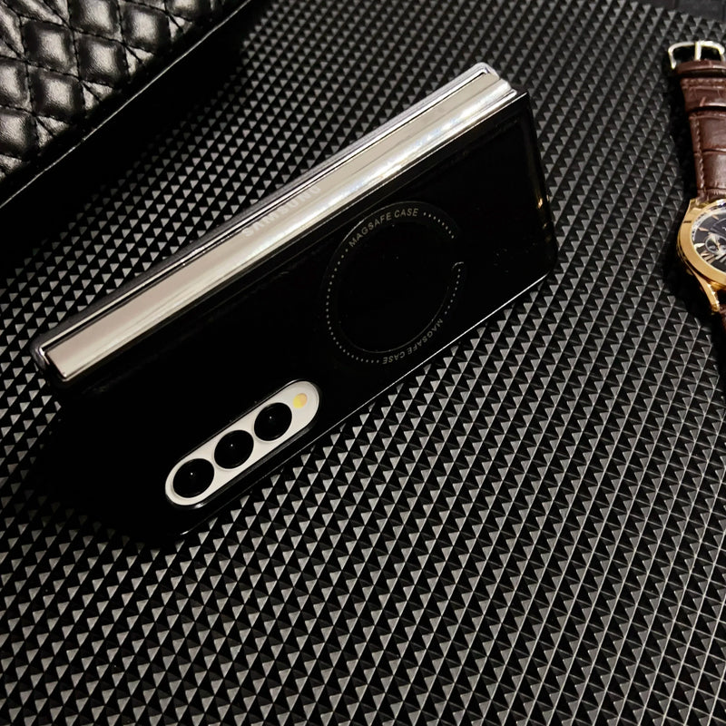Case Samsung Z Fold em Couro com Carregamento MagSafe