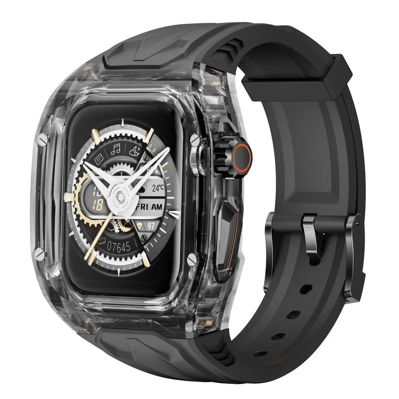 Case Apple Watch Transparente com Pulseira em Borracha