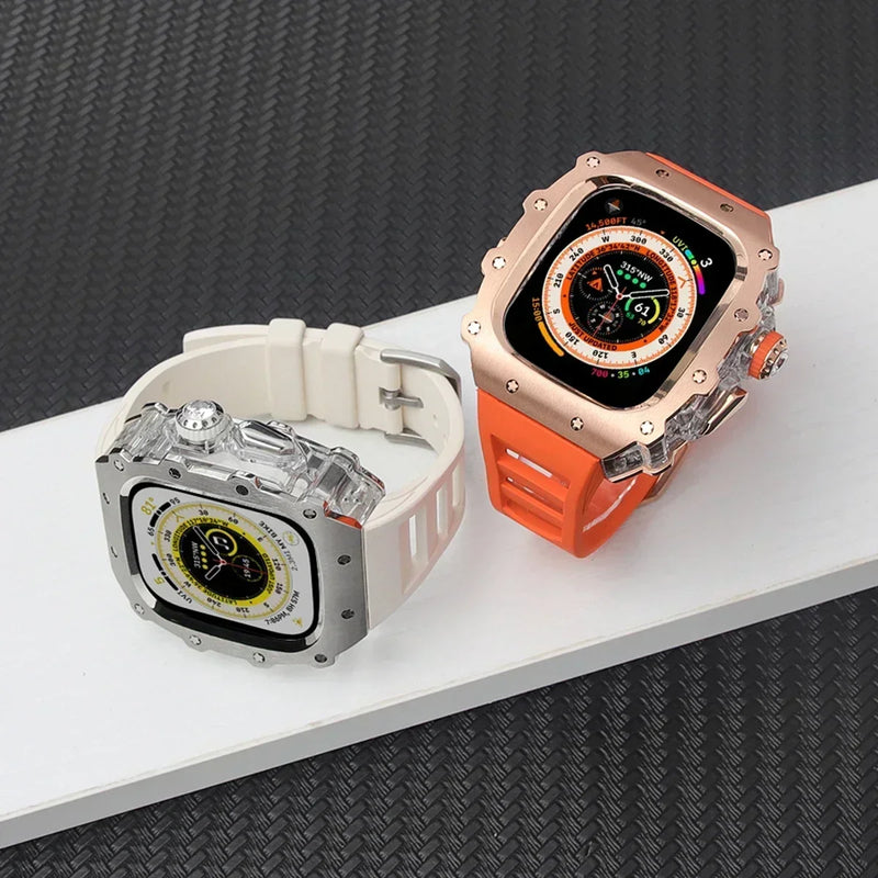 Case Apple Watch de Aço Inoxidável com Pulseira