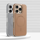 Case iPhone Minimalista em Couro e Proteção Anti-Impacto MagSafe