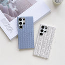 Case Samsung em Couro Xadrez Minmalista