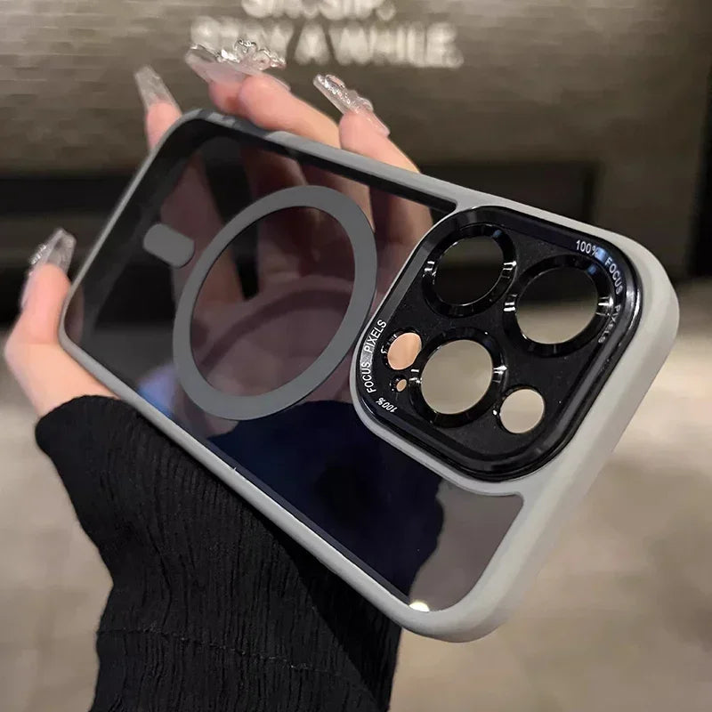 Case iPhone com Proteção de Lentes e Tela com carregamento MagSafe