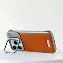 Case iPhone em Metal com revertimento em Couro e Carregamento MagSafe