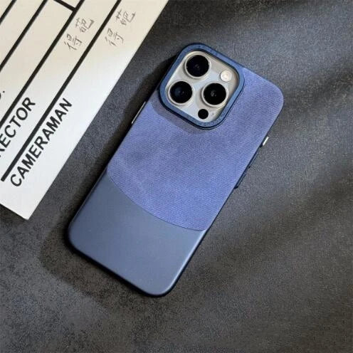 Case iPhone Minimalista em Tecido Flanelado