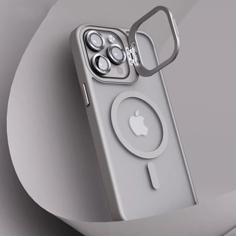 Case Nano Voxx Premium com MagSafe e detalhes em alumínio