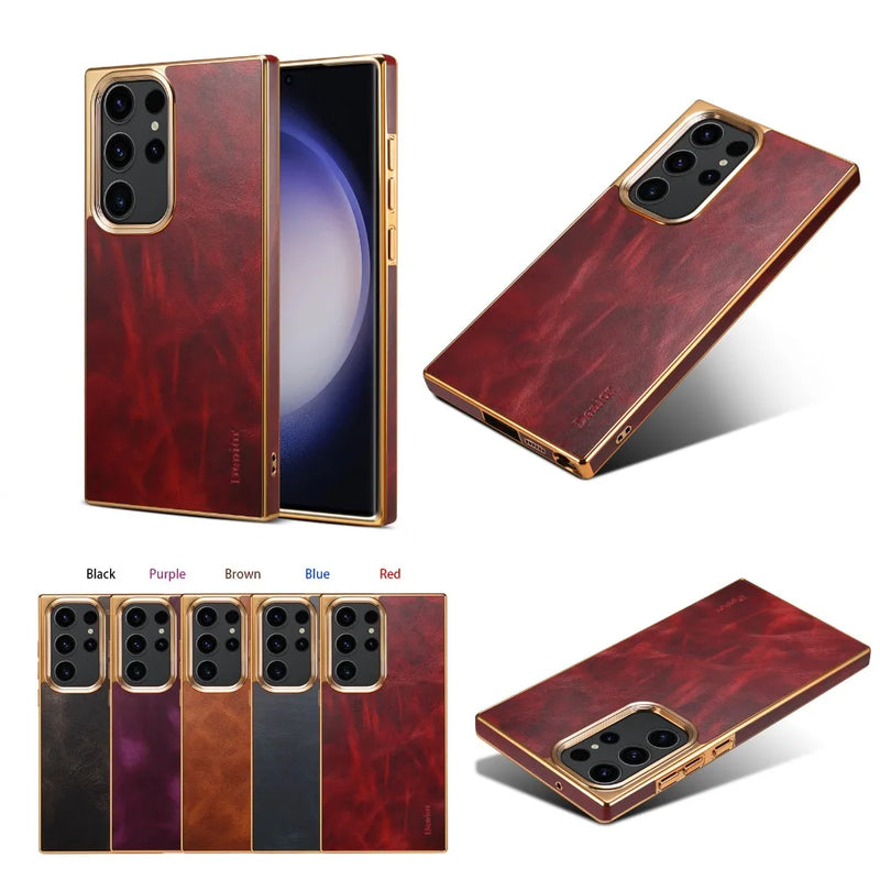 Case Samsung em couro genuíno de alto padrão