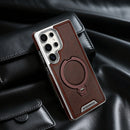 Capa em Couro Samsung com Suporte Girtatório MagSafe