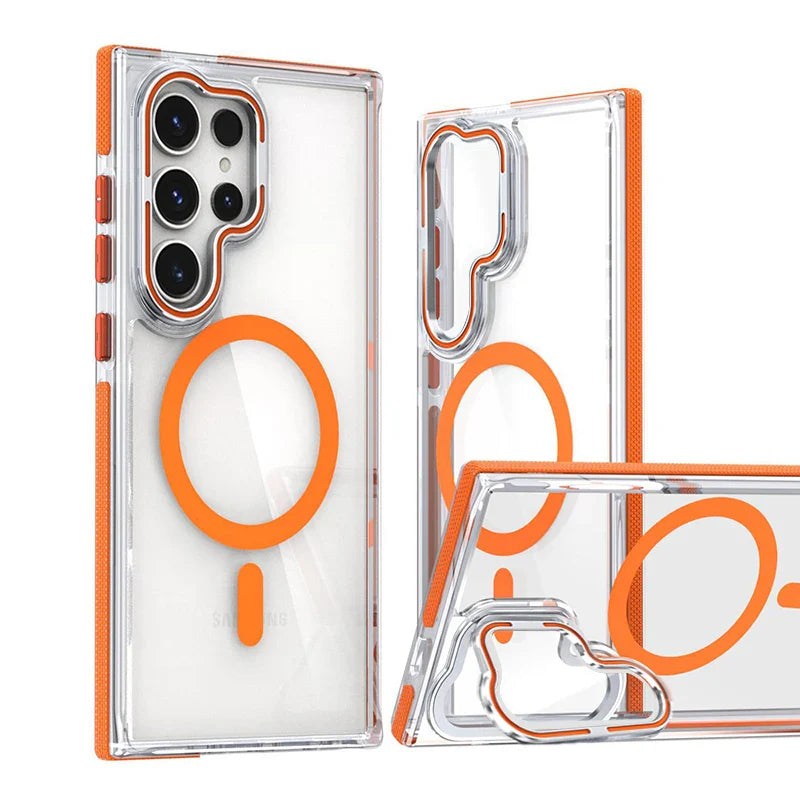 Case Samsung Transparente com Suporte Reclinável e MagSafe
