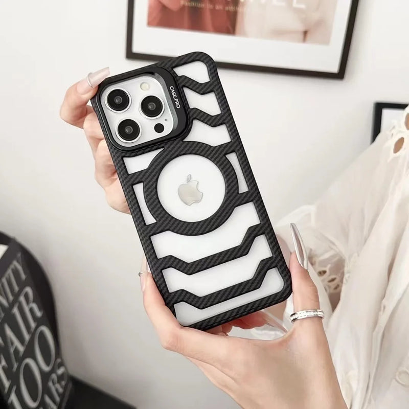 Case iPhone em carbono com dissipação de calor e MagSafe