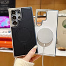 Case Samsung em Couro com Carregamento Sem Fio