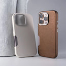 Case iPhone em Couro com Metal e Carregamento MagSafe