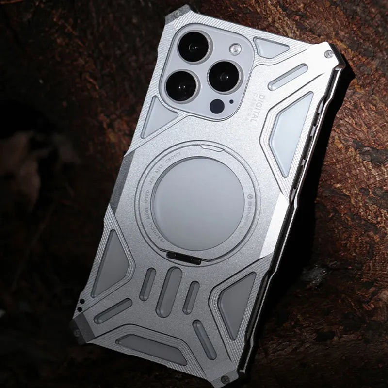 Case em Armadura de Metal e carregamento MagSafe