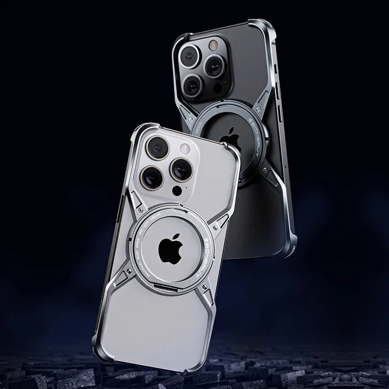 Case iPhone Minimalista em Alumínio e carregamento MagSafe em 360º