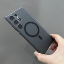 Case Samsung Transparente Fosca com Carregamento MagSafe