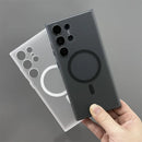 Case Samsung Transparente Fosca com Carregamento MagSafe