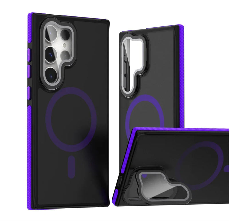 Case Samsung com proteção blindada de câmeras com suporte e Magsafe