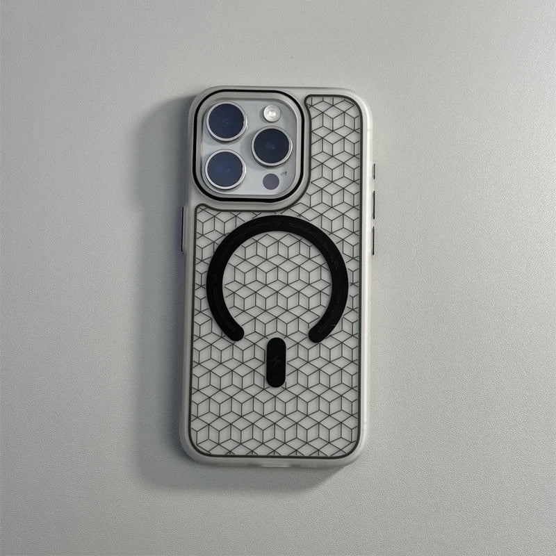 Case iPhone com Design Geométrico Minimalista com MagSafe