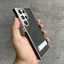 Case Samsung em Couro Genuíno com Suporte Dobrável