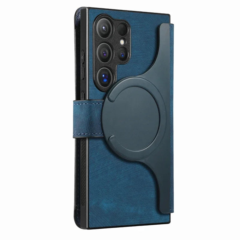 Case Samsung com Suporte de slot para cartão de carteira magnética