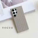 Case Samsung em Couro Xadrez Minmalista