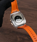 Case Apple Watch Transparente com Pulseira em Borracha