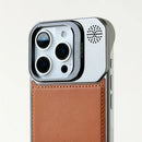 Case iPhone em Metal com revertimento em Couro e Carregamento MagSafe