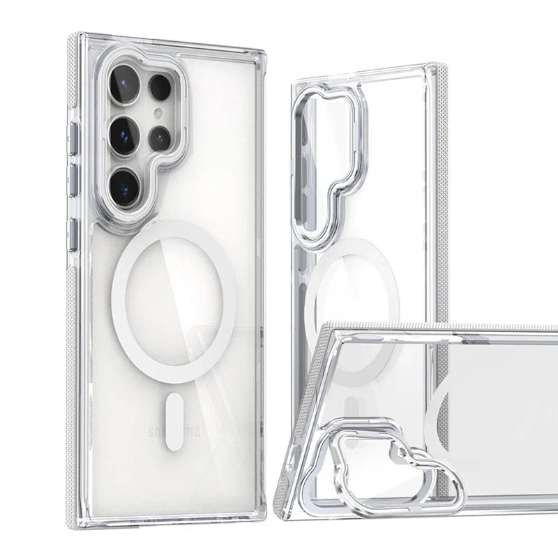 Case Samsung Transparente com Suporte Reclinável e MagSafe